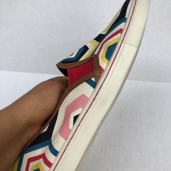 Boden Geometric Print Canvas Slip On Sneakers 10.5 - Picture 9 of 11